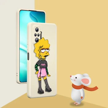 V Simpson Risanka Smešno Za Xiaomi Redmi Opomba 11 9 8 10 5 Pro Max 7S 5G 8T 9T Tekoče Silikona Mehko mobilnega Telefona Primeru