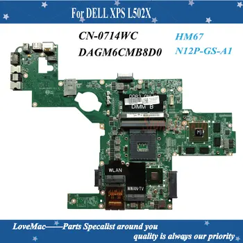 Visoka kakovost CN-0714WC 0714WC 714WC Za dell XPS L502X Prenosni računalnik z matično ploščo HM67 DAGM6CMB8D0 2G N12P-GS-A1 31GM6MB00W0 preizkušen