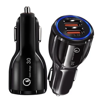 Vroče Prodaje QC3.0 Certified Hitro Polnjenje Dvojno 2 Vrata USB Hitro 36W Univerzalni Avto Opremo