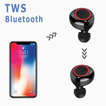 Y50 наушники TWS fone Bluetooth Slušalke Brezžične 5.0 Slušalke Slušalke Čepkov Stereo Gaming Slušalke Z Polnjenje Box