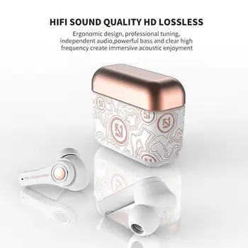 TS-100 Bluetooth 5.0 Brezžično Slušalko in Odprite Pokrov Animacija Pop-up Okno HD Zmanjšanje Hrupa Klic HI-fi Zvočne Kakovosti Športne Slušalke